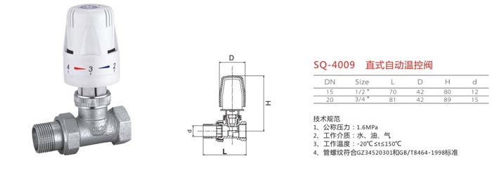 SQ-4009 直式自動(dòng)溫控閥