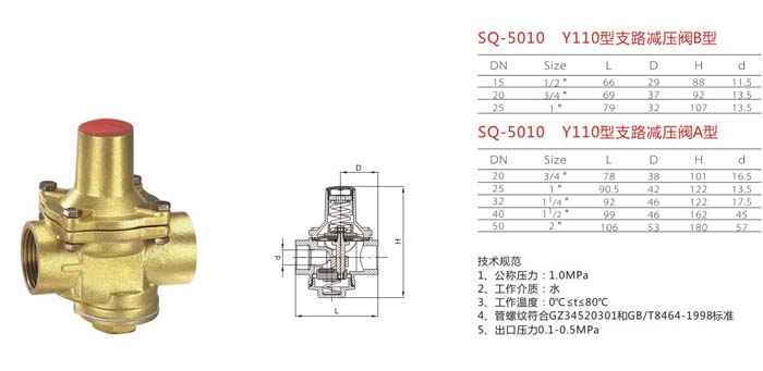 SQ-5010 Y110型支路減壓閥